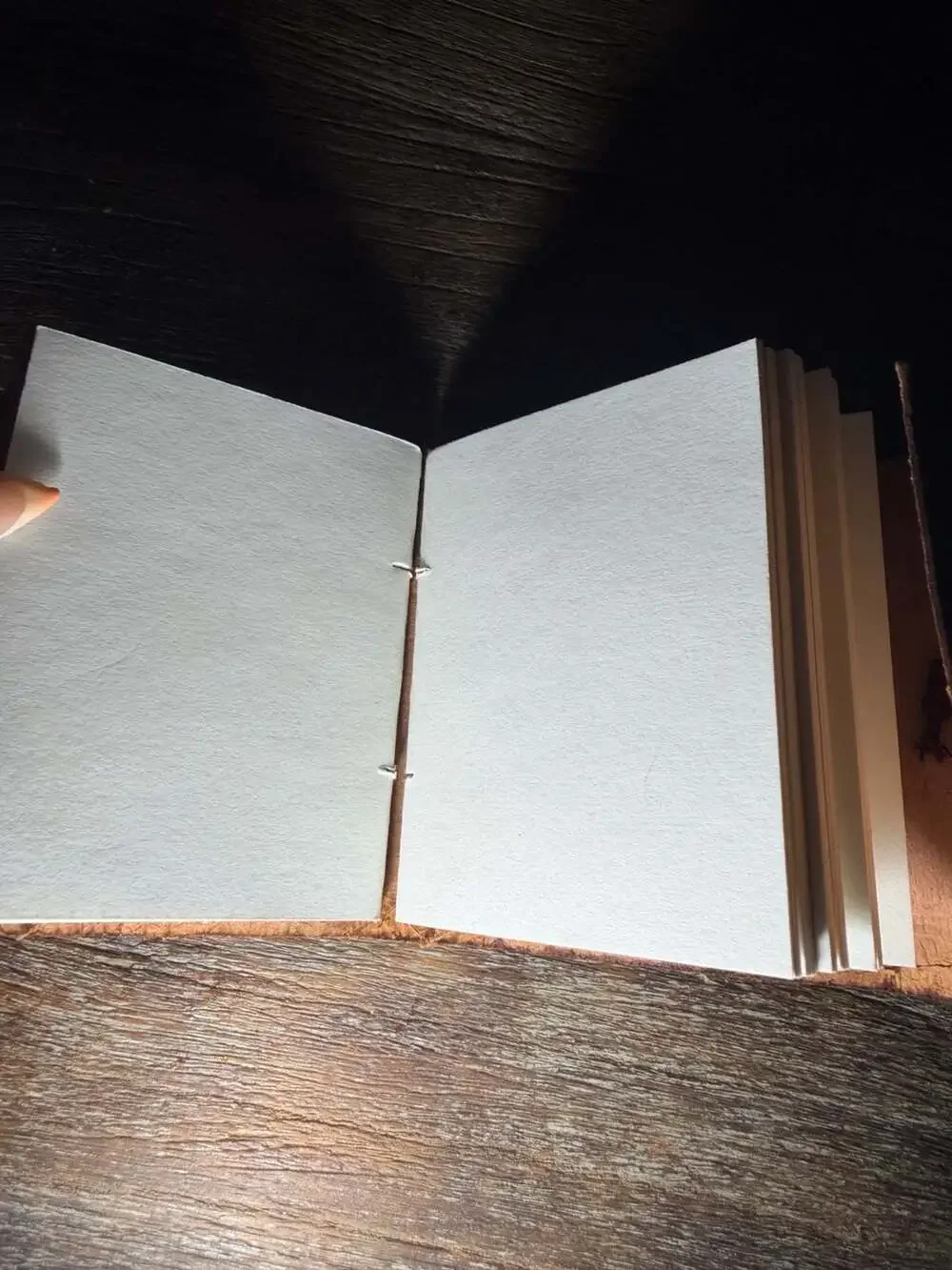 Handmade Embossed Leather Pocket Mini Notebook Journal